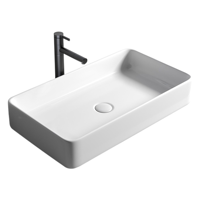 Mesa nórdica cuenca sola cuenca del hogar lavabo de cerámica Mesa cuenca baño cuadrado lavabo balcón lavabo