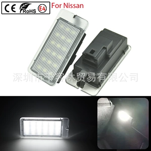 Nissan Renault Led License Plate Light Rear License Plate Light Suitable for Leafkicksversanote Accessories