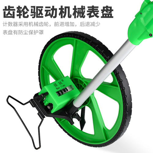 Distance measuring wheel hand push roller distance meter road measuring machine mechanical digital display outdoor rolling push ruler engineering measuring ruler