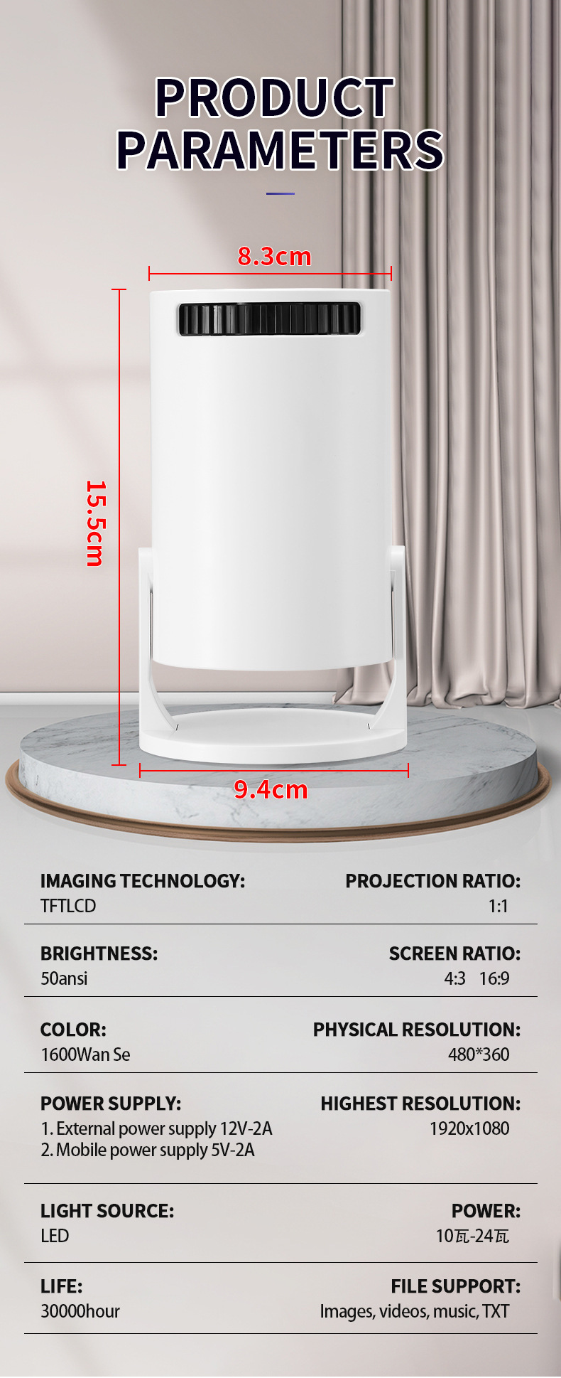 M5PRO Sınır Ötesi Yeni Ürün Ev Tipi Mikro Taşınabilir Mini Projektör HD Ev Kablosuz Kablolu Kompakt Telefon