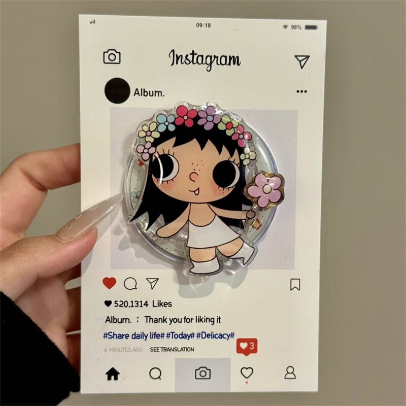 Cute wreath-shaped magnetic stand, new model compatible with Apple MagSafe phone cases, airbag stand back sticker