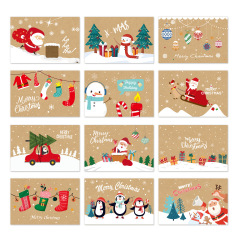 2025 クリスマス グリーティング カード 祝福カード メリー クリスマス サンキューカード 封筒付き クロスボーダー
