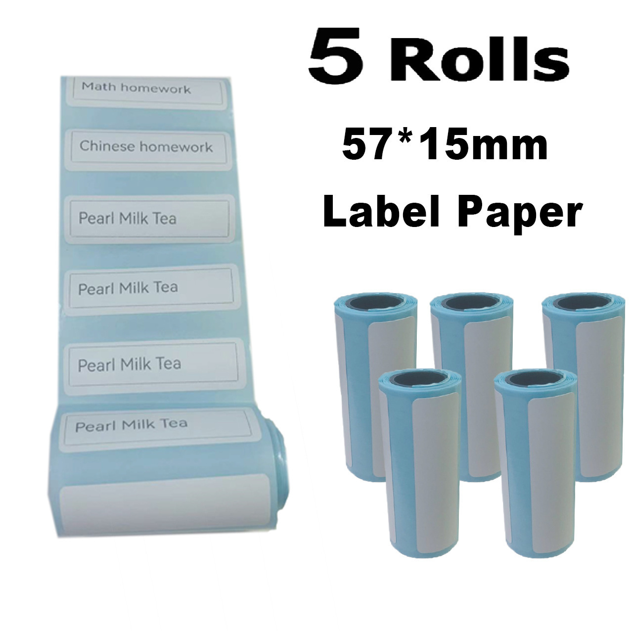 Impresora de errores de papel de impresión adhesivo 57X25 sin núcleo de papel de recibo de supermercado para llevar papel de impresión adhesivo