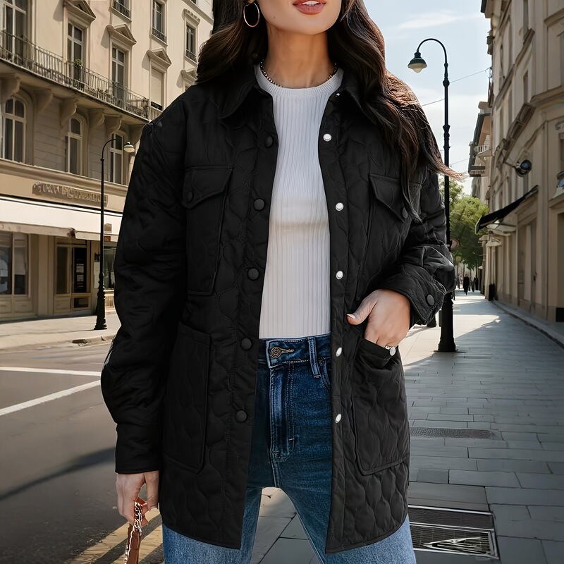 2025 New Autumn and Winter Diamond Quilted Cotton Clothes Women's Long Warm Coat European and American Fashion Casual Jackets
