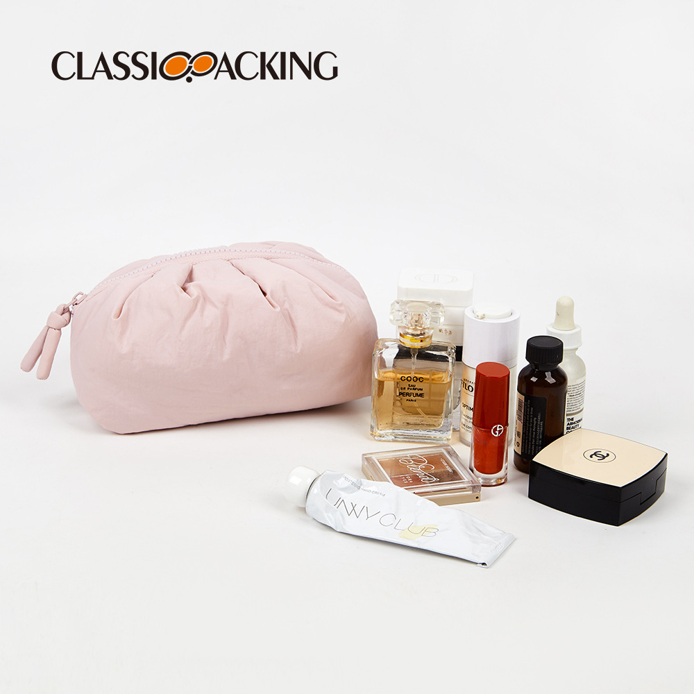 Bolsa de cosméticos de almacenamiento al por mayor de fábrica, bolsa de viaje portátil, bolsa de cosméticos pequeña suave y fresca a prueba de agua, bolsa de lavado