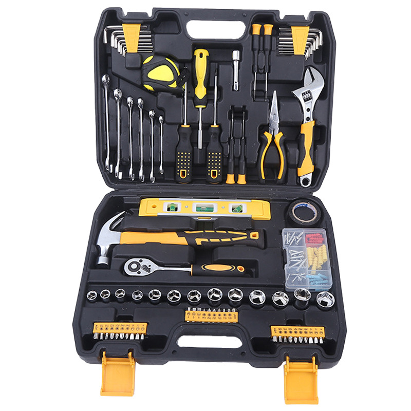 Herramienta de combinación de cabeza de lote de 108 piezas herramienta de hardware herramienta de reparación de automóviles herramienta traje de Llave de trinquete herramienta de manga