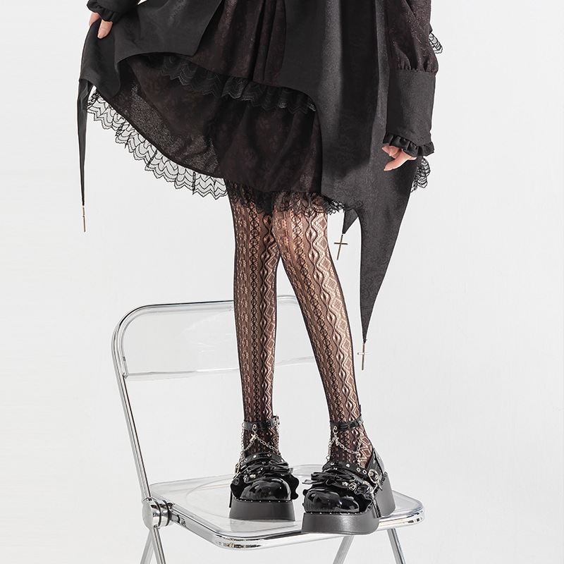 La primavera y el verano fino Lolita encaje leggings JK largo diamante japonés puro blanco seda dulce pantimedias