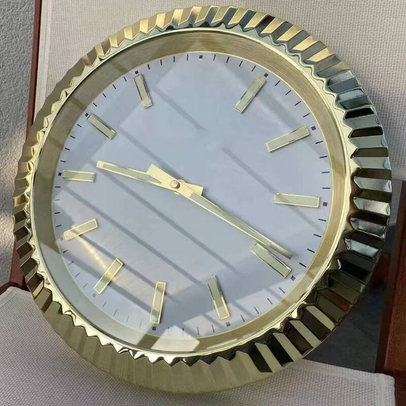 一件起批金属不锈钢夜光客厅挂钟GMT静音钟表专供出口Wall clock|undefined