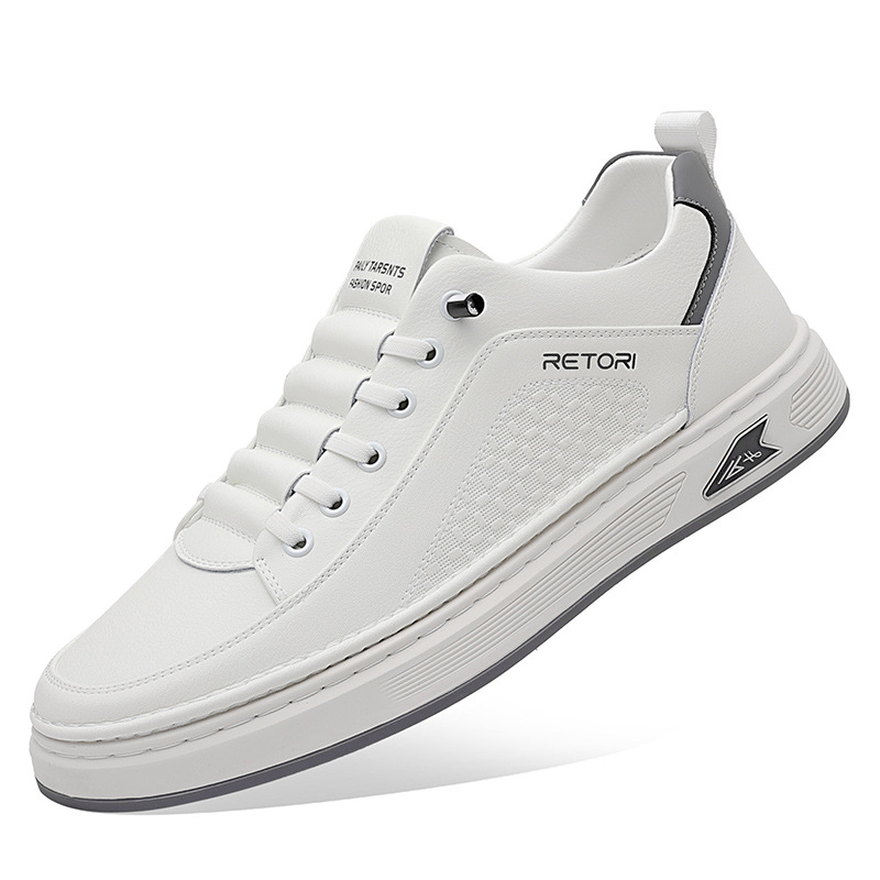 Zapatos blancos de verano, zapatos casuales de todo fósforo para hombres, zapatos de moda para hombres sin cordones, zapatos de suela gruesa para hombres al por mayor