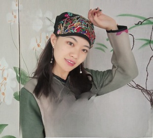 Chapeau haut de forme vide en toile brodée de style ethnique pour femmes, foulard élastique réglable pour voyage et photo_voghion.com