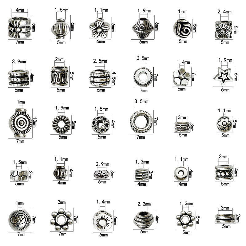 1 Piece Of Antique Silver Spacer Bead For Handmade Beading,...
