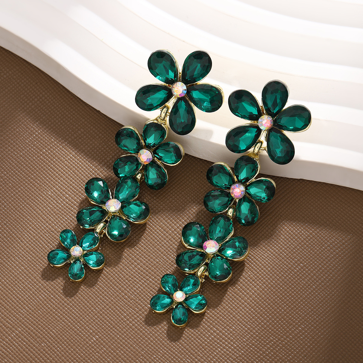 Women's Gender 1 Pair Simple Style Flower Flowers Alloy Drop Earrings