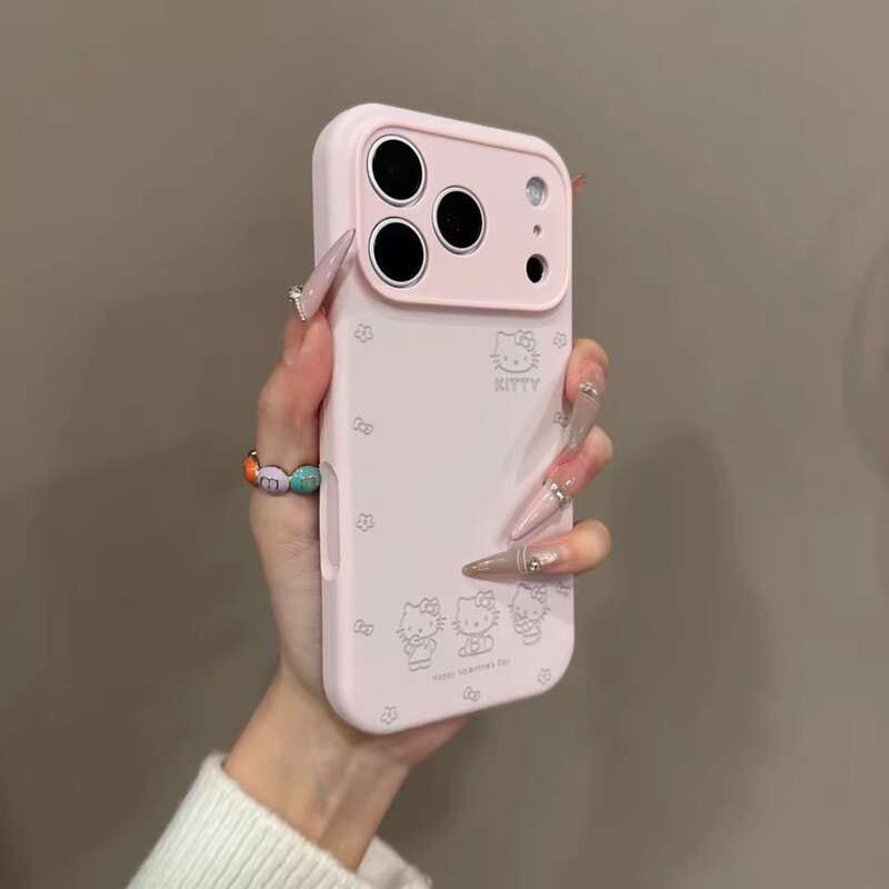 Elegant girly pink cute kitty cat case suitable for Apple 17 Pro Max iPhone 16 Pro liquid silicone Elegant girly pink cute kitty cat case suitable for Apple 17 Pro Max iPhone 16 Pro liquid silicone
