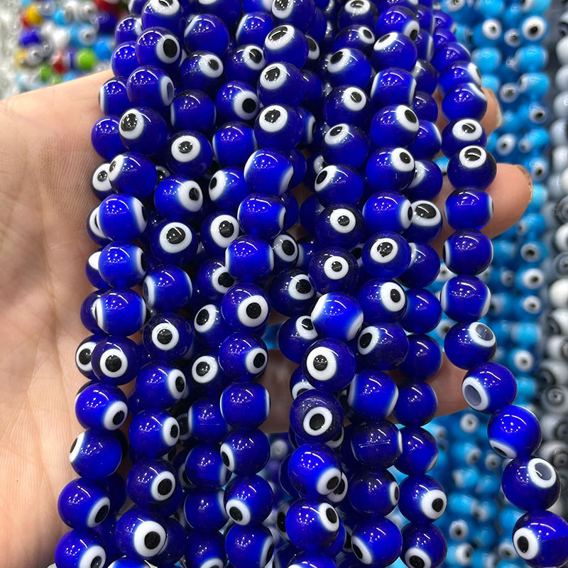 Cuentas de vidrio turcas con diseño de ojo turco, cuentas sueltas de colores, cuentas pequeñas, accesorios de joyería DIY, cuentas de vidrio image 10