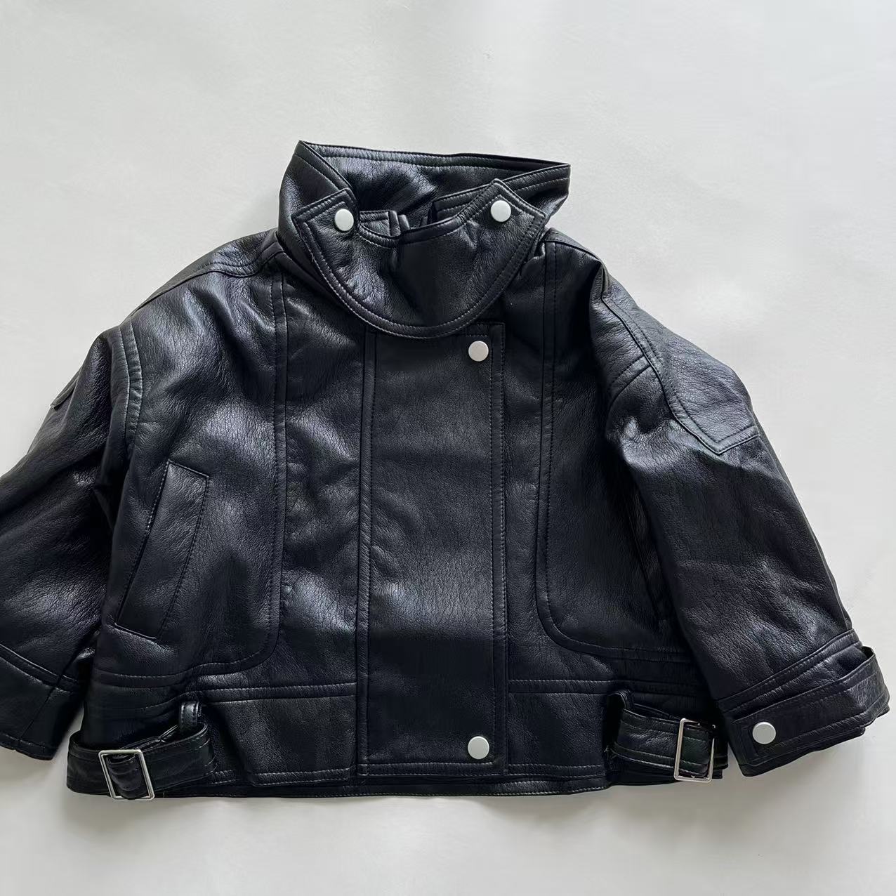 【Super High-End~】Children's Autumn Fashion Leather Jackets for Boys and Girls