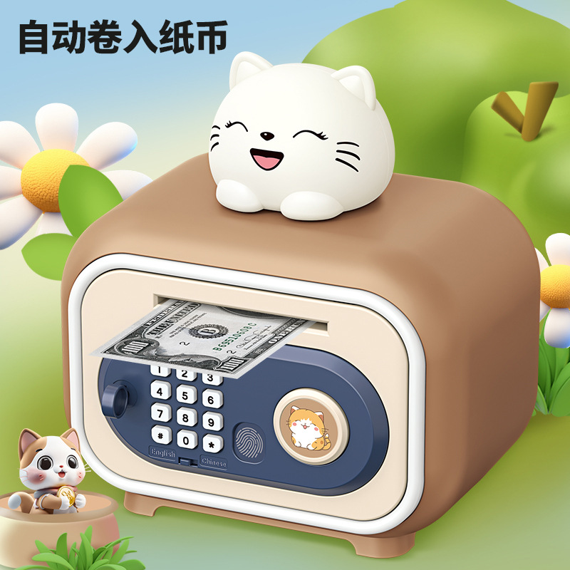 Nuevos productos transfronterizos, caja de ahorro de huellas dactilares accesible, caja de seguridad, caja de ahorro, juguetes de regalo de cumpleaños para niños