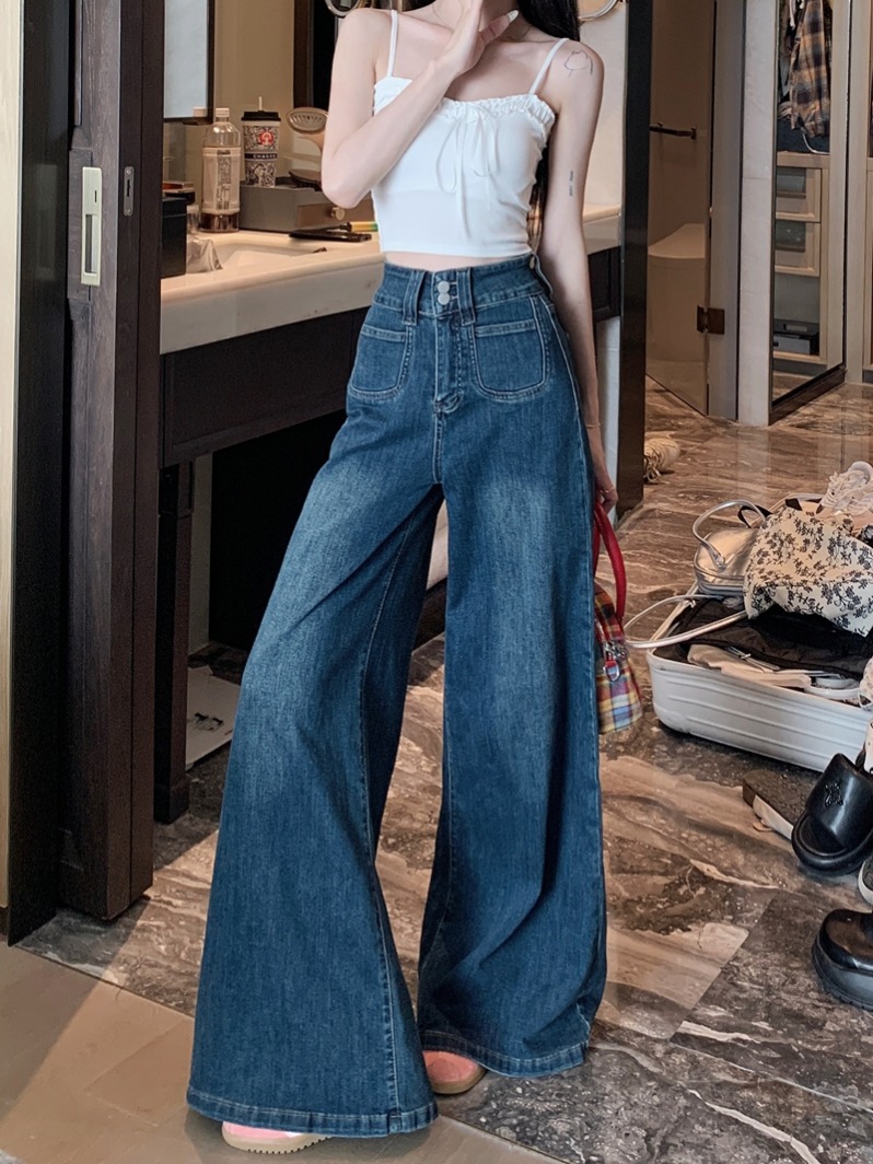 Summer blue trousers