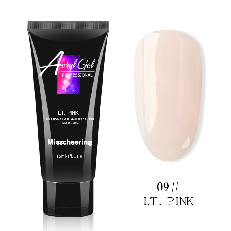 Gel de extensión de uñas transfronterizo 15ml, gel de fototerapia cristalino de extensión rápida de uñas, venta al por mayor de fábrica de gel de fototerapia