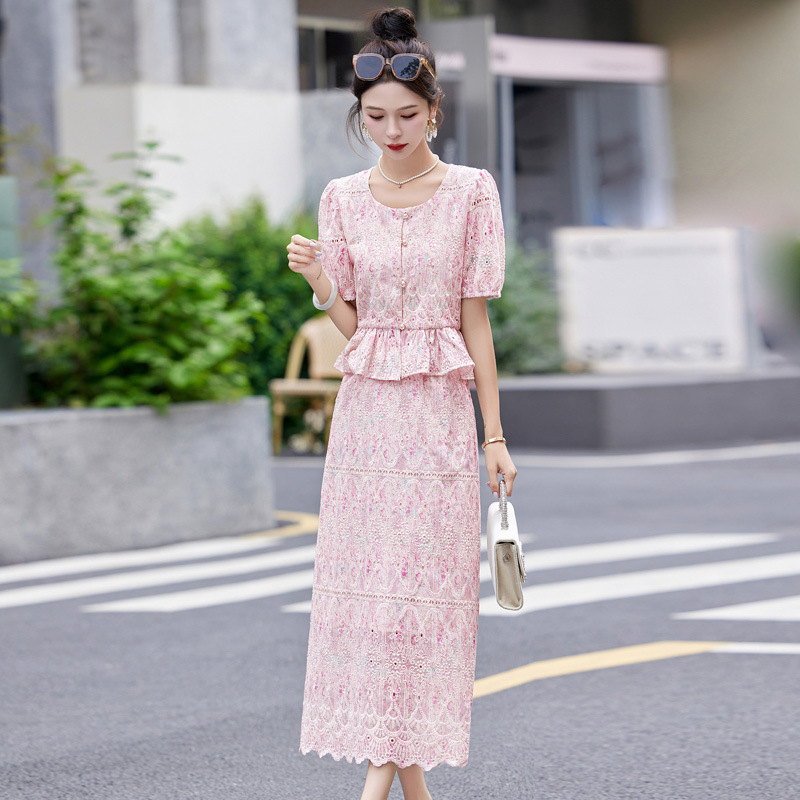 Summer elegant fashionable design lace set