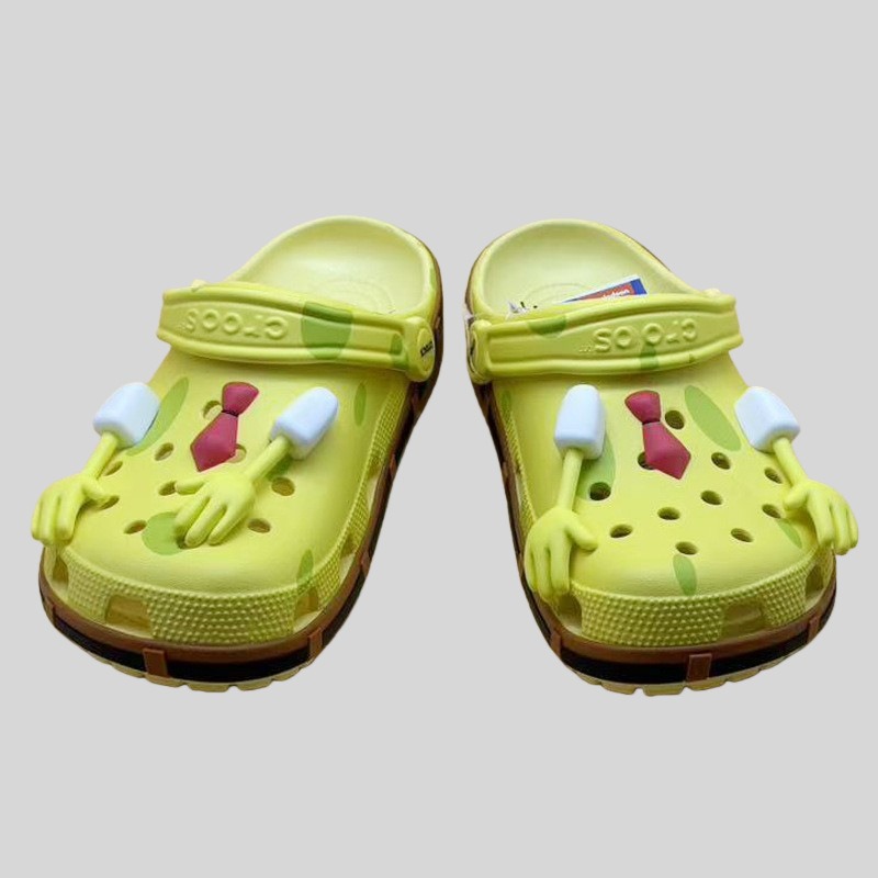Nuevo SpongeBob Big Star Cartoon Co-firm Hole zapatos para niños y niñas zapatillas respirables cómodas para padres e hijos image 3