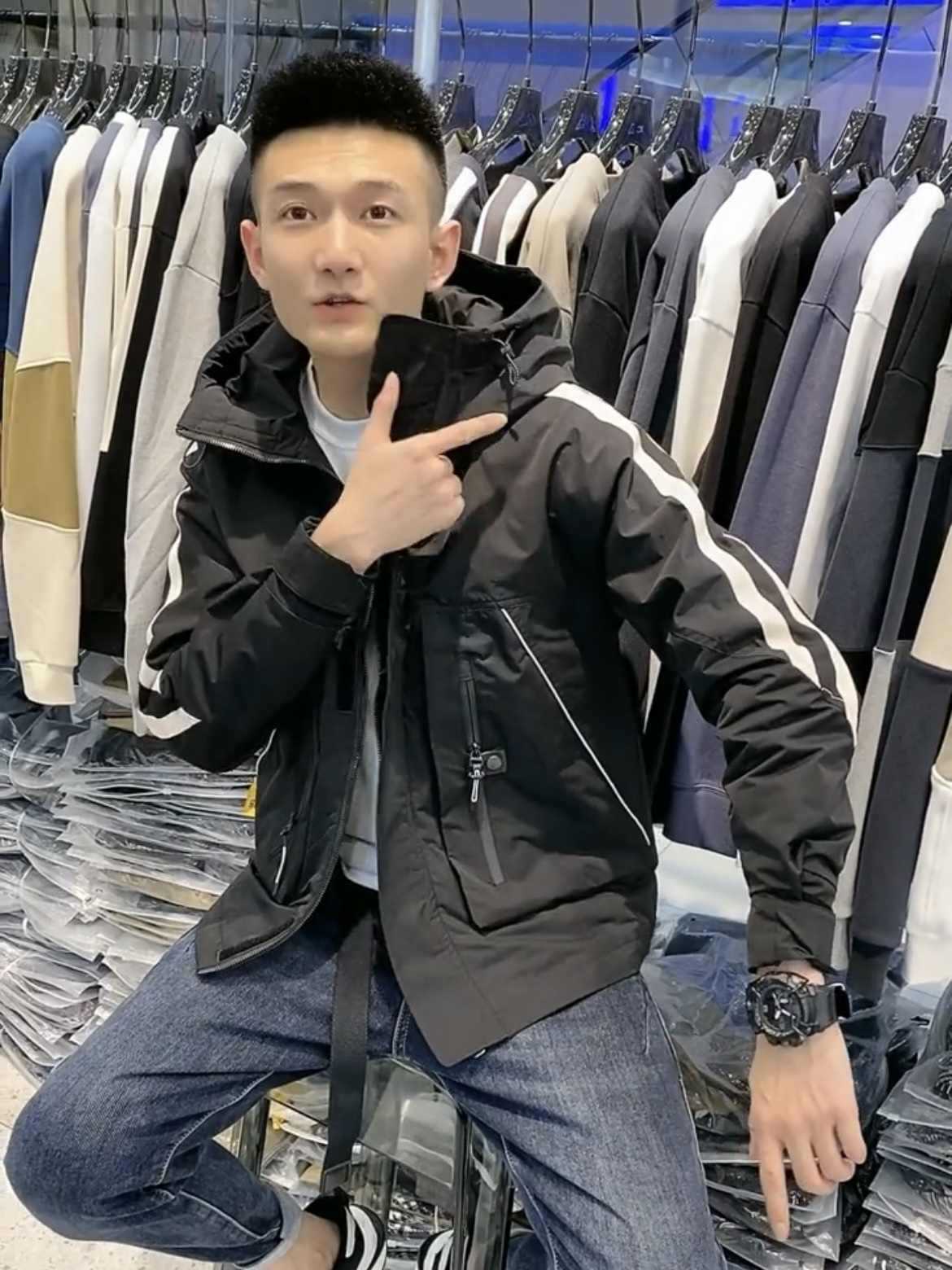 ActiveGo Spring Autumn Winter New Jacket Hooded Windbreaker Trendy Brand Casual Clothing Men's Coat Top Men_voghion.com