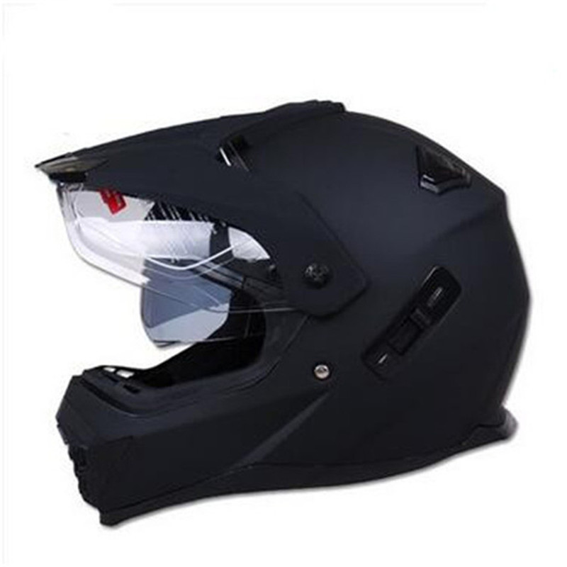 Full-covered Electric Vehicle Helmet Four Seasons Personality Off-road Helmet Double Lens Full Face Helmet