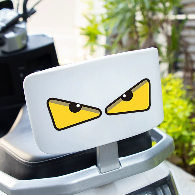 Electric car, sticker, retroreflective helmet, nail decoration