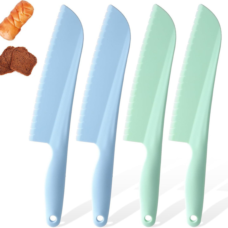 幼儿园儿童塑料刀蛋糕刀早教塑料切菜刀切水果刀儿童辅食刀具套装|undefined