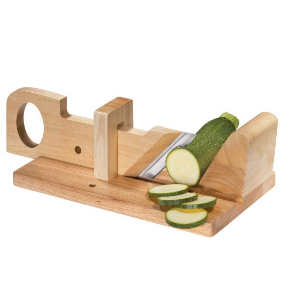 Corte de jamón de madera manual Push-Pull cuchillo de corte de perro caliente cortadora de carne corte de salchicha