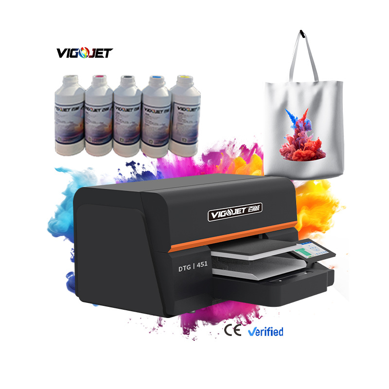 百诚DTG白墨直喷打印机 纯棉T恤卫衣图案双工位数码直喷印花机