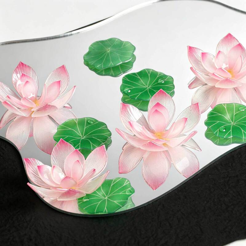 New Chinese-style heat-shrinkable lotus and lotus leaf accessories, lotus flower Hanfu hairpin DIY hair ornament, earrings, handmade jewelry materials