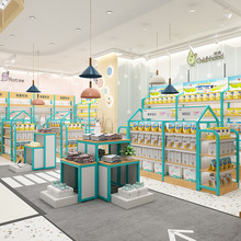 母婴店货架奶粉柜孕婴纸尿裤钢木展示陈列童装精品货架厂家定制