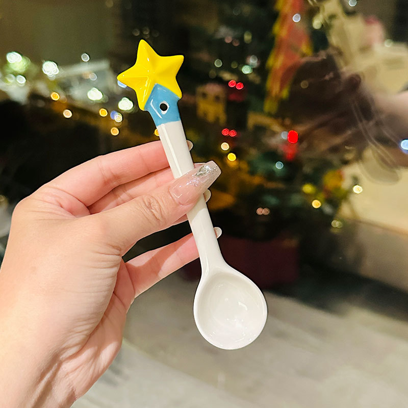손으로 그린 ​​스푼스타