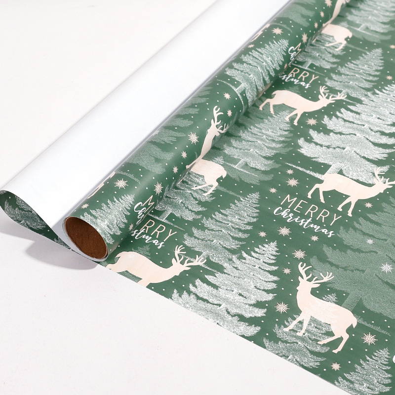 Papel de embalaje de regalos de Navidad de gran tamaño caja de regalo de vacaciones embalaje de materiales hechos a mano Papel de regalo de papel de fondo a cuadros rojos y verdes