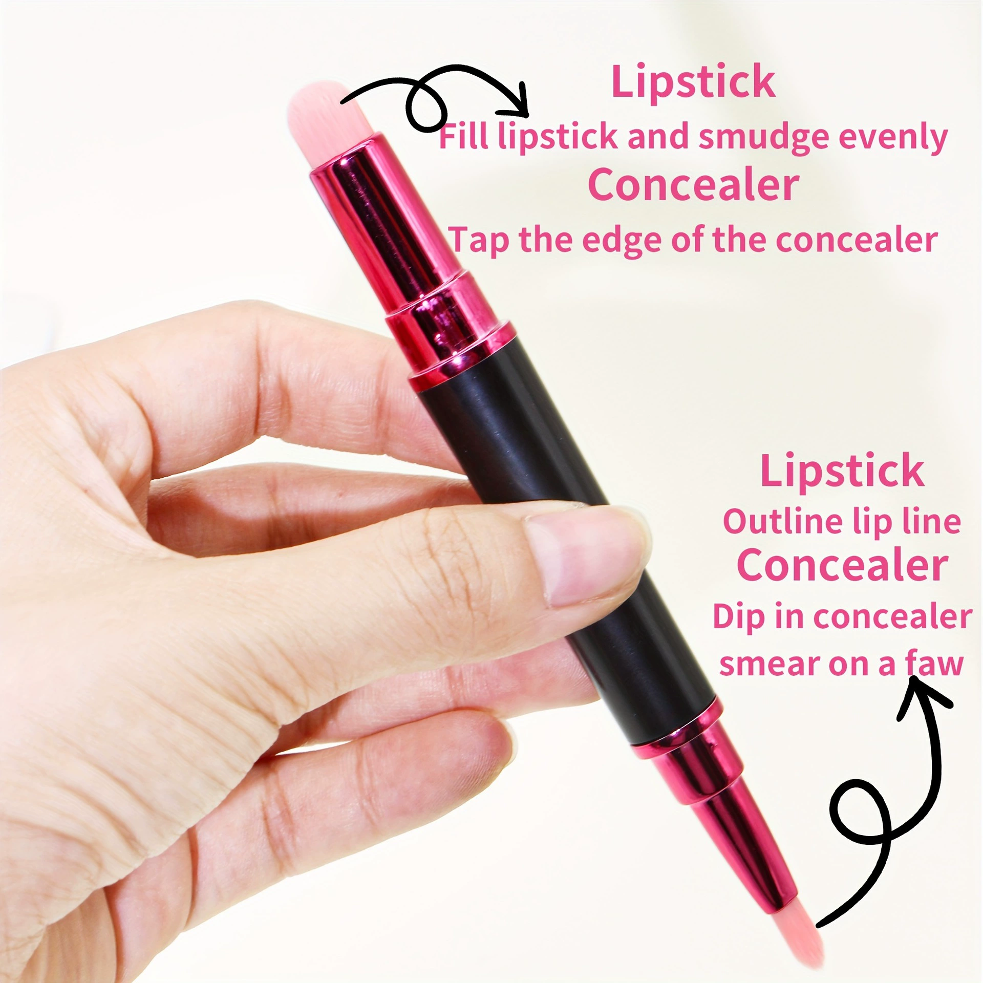 Двусторонняя помада, портативная профессиональная кисть дляconcealer с шнуром, уход за губами