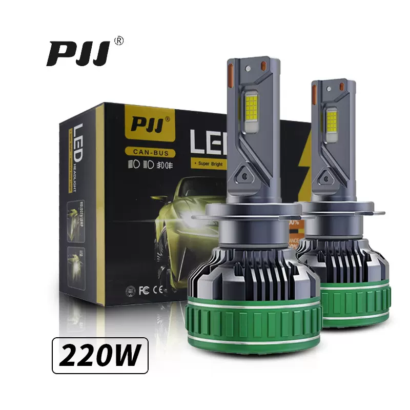 三铜管led车灯220Wh1h37h新升级30芯防水防亏电激光大灯前大灯