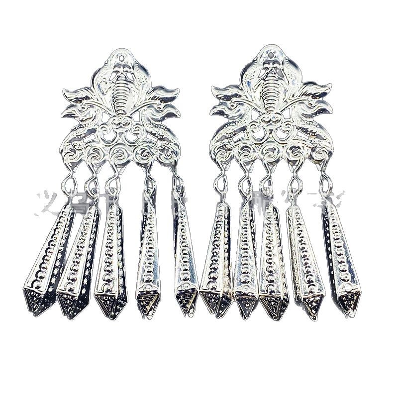 Factory direct minority accessories Miao silver ornaments sesame butterfly diy tassel material clothing accessories