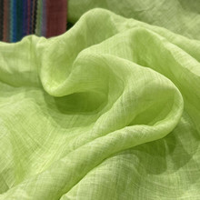 纯苎麻双色炒色面料 春夏时装轻薄飘逸 连衣裙衬衫布料