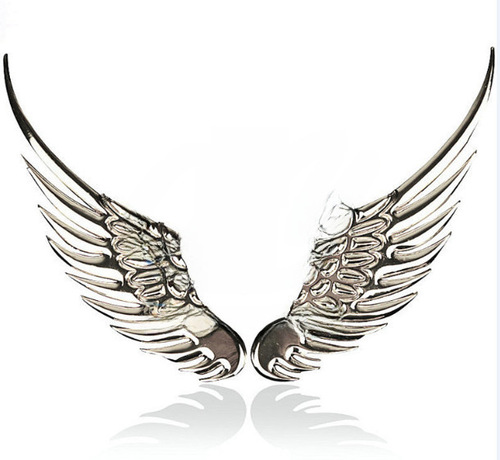 Car accessories metal sticker 3D golden and silver eagle wings Angel wings Eagle Angelic car sticker