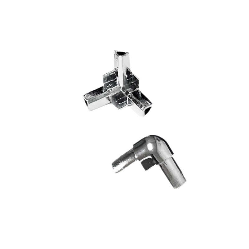 Manufacturer Wholesale Luggage Hardware Accessories Plastic Three-Way Aluminum Box Connection Accessories Chrome Three-Way Three-Way Connector