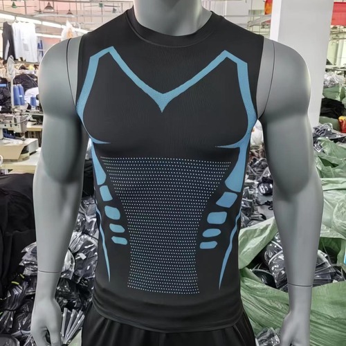 Men's Sports Fitness Running Quick Dry Backless Marathon Compression Top Elastic Basketball Sports Sleeveless Base Training