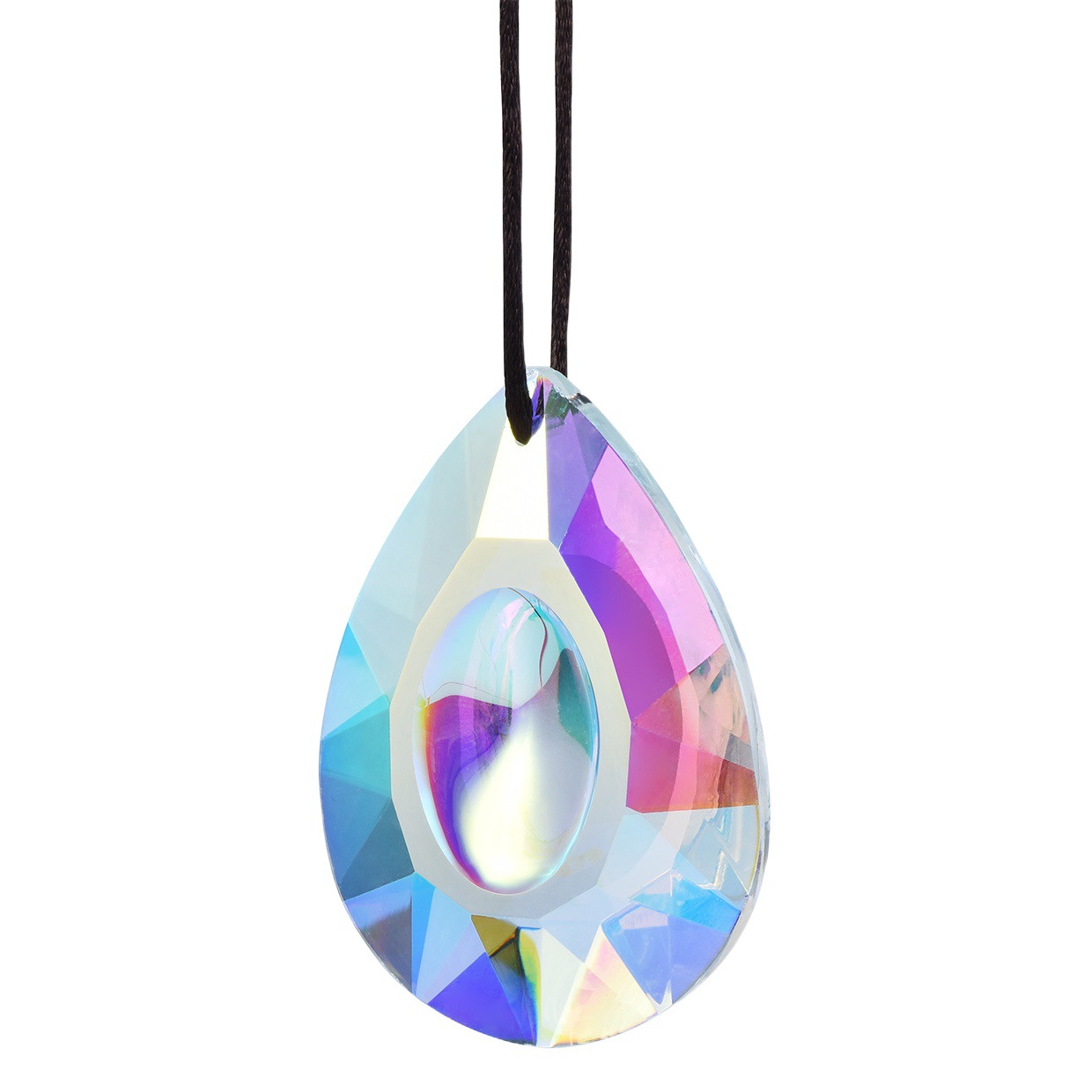 Suministro directo de fábrica en stock al por mayor AB color gran dragón ojo cristal colgante jardín decoración sol catcher adornos de cristal