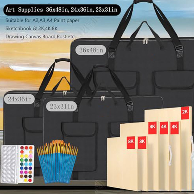 Factory Drawing Board Bag, Portable Painting and Sketching Tool Kit, Drawing Board Stand Storage Bag, Portable Sketching Drawing Board Bag for Outings