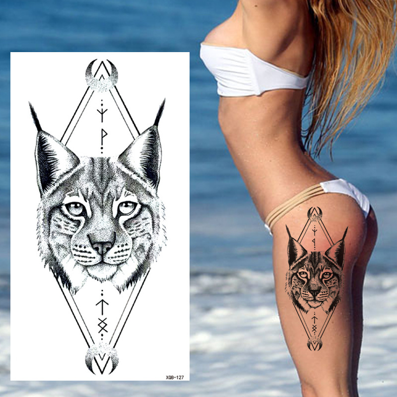 Pegatinas de tatuaje dibujos animados flor brazo pegatinas medio brazo completo oso ciervo divertido transfronterizo color creativo tatuaje pegatinas al por mayor