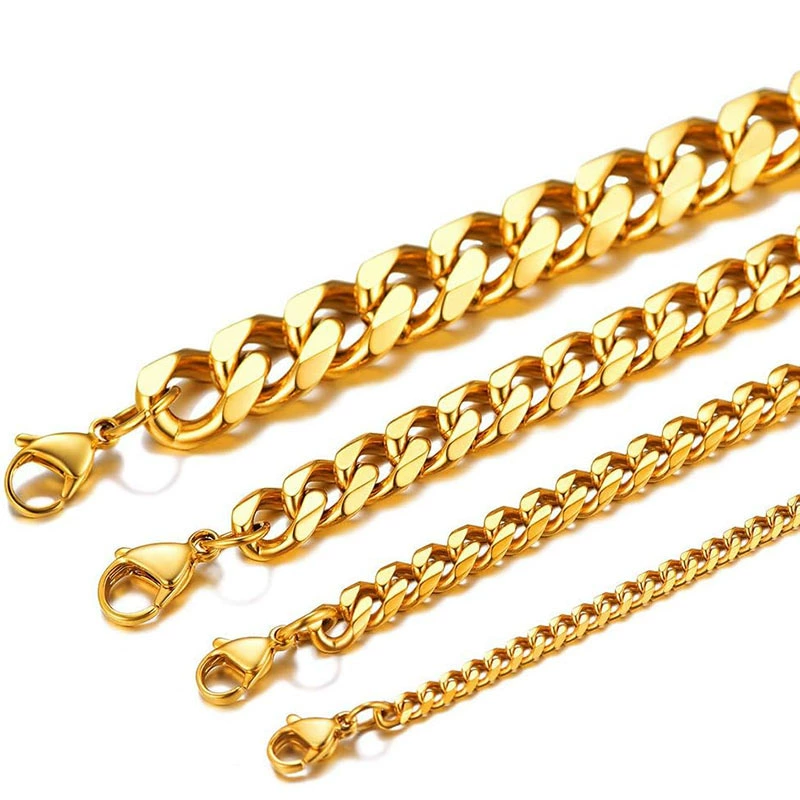 Цепочка-колье из нержавеющей стали 2025, шестигранная, полированная, в стиле хип-хоп, кубинская, европейско-американский стиль, мужская, из титановой стали, простая, модная, для свитера