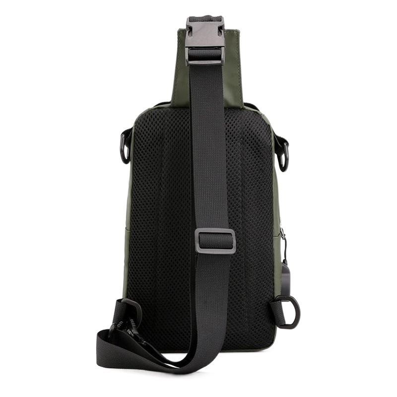 Bolsa de pecho de moda multifuncional transfronteriza nueva bolsa de mensajero de tela de nylon impermeable bolsa de hombro de los hombres de moda bolsa de pecho recargable