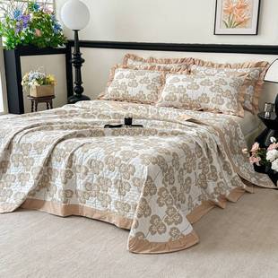 2025 New Multi-Layer Yarn Jacquard Summer Quilt Bed Cover Four-Piece Set