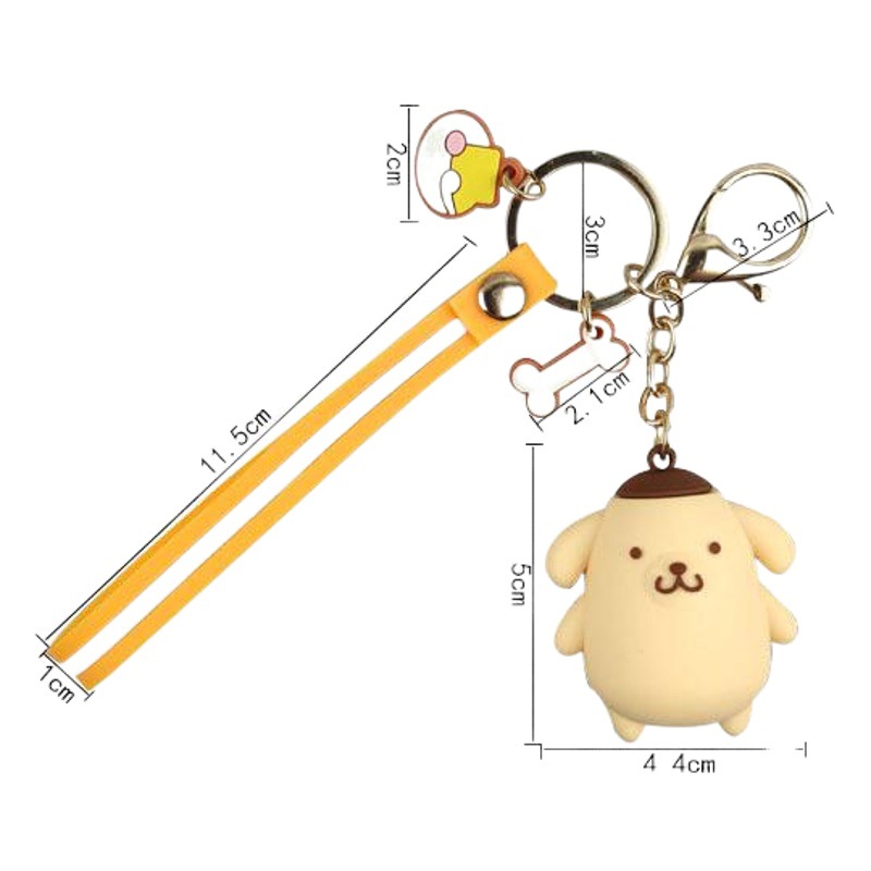 PVC de dibujos animados Sanliou rana KT gato muñeca llavero linda pareja bolso colgante pequeño regalo creativo