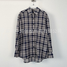 深圳南油高定女装 小众设计师格纹衬衫