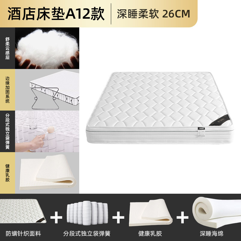 C타입 딥슬립 소프트  니트원단 + 백형 사일런트 스프링 + 3포인트 라텍스 + 리바운드 코튼(26cm)